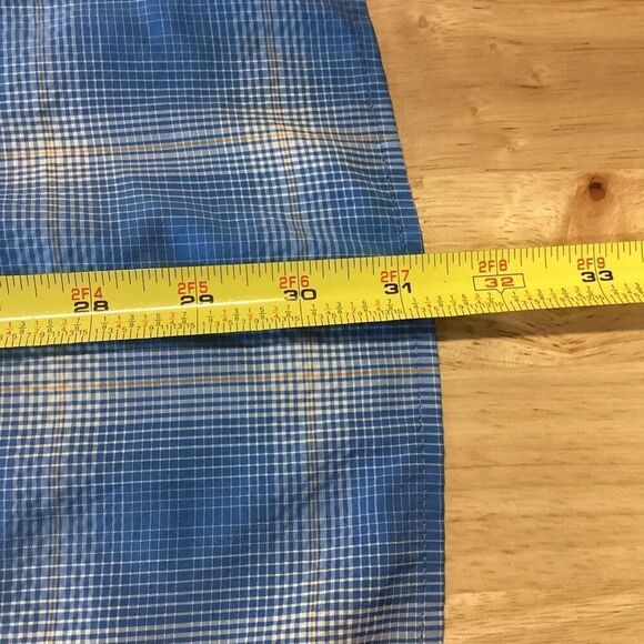 Men's Duluth Wicking Short Sleeved Button Front Paid Shirt small blue/white - Picture 6 of 6